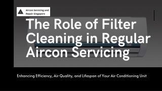 the role of filter cleaning in regular aircon