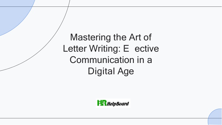 mastering the art of letter writing e ective