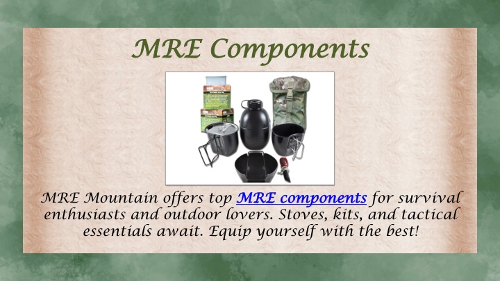 mre components