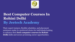 Best Computer Courses In Rohini Delhi By Jeetech Academy