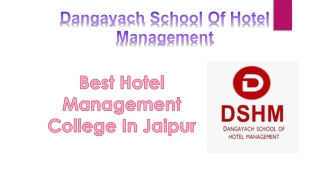 dangayach school of hotel management