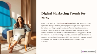 What are the Digital Marketing Trends for 2025