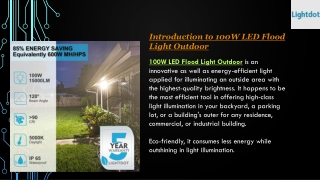 introduction to 100w led flood light outdoor