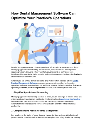 how dental management software can optimize your