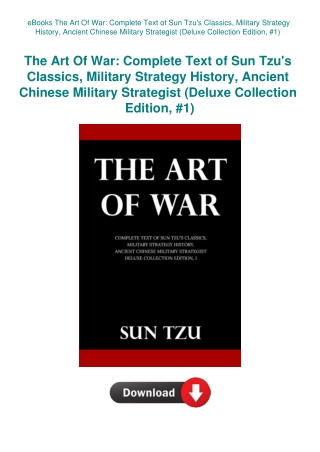 eBooks The Art Of War Complete Text of Sun Tzu's Classics  Military Strategy History  Ancient Chines