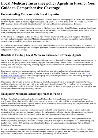 Local Medicare Agents