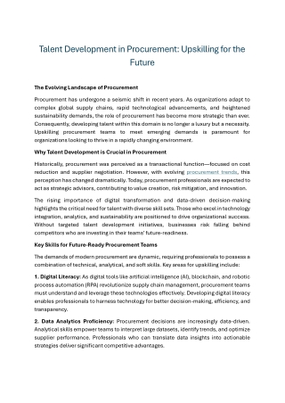 7 Emerging Procurement Trends for 2025: Strategies for Transformative Success
