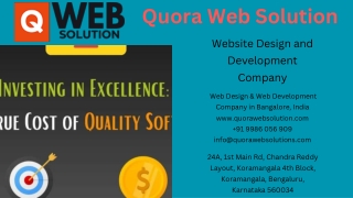 The Cost of Quality Why a Top-Tier Website Design and Development Company Is Worth It