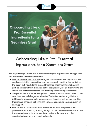 Onboarding Like a Pro: Essential Ingredients for a Seamless Start