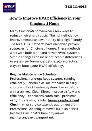 How to Improve HVAC Efficiency in Your Cincinnati Home