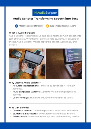 audio scripter transforming speech into text