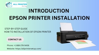 introduction epson printer installation