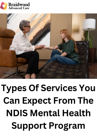 Types Of Services You Can Expect From The NDIS Mental Health Support Program