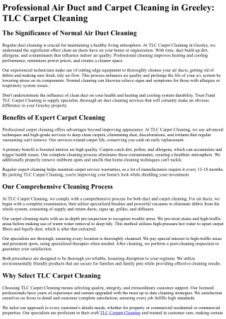 TLC Carpet Cleaning