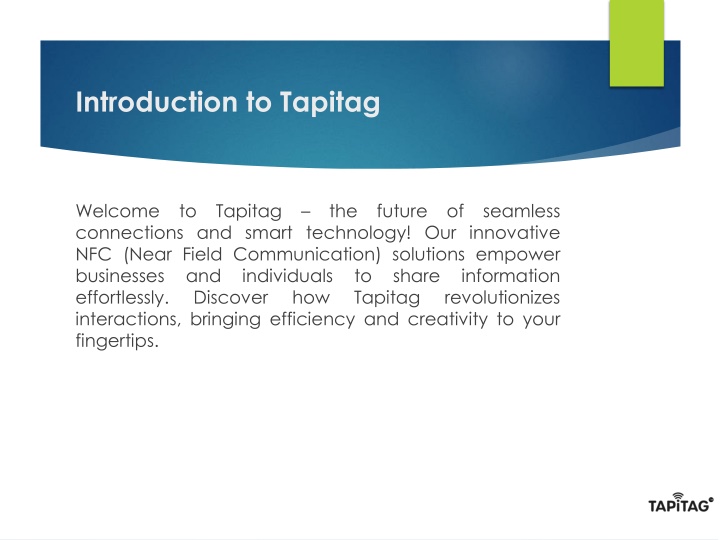 introduction to tapitag