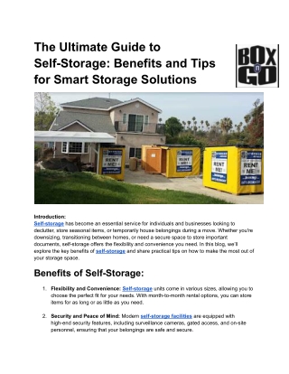 Self-storage