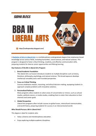a bachelor of arts in liberal arts