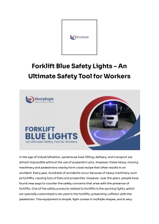 Forklift Blue Safety Lights