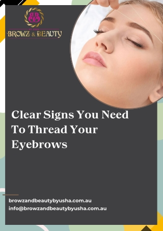 Clear Signs You Need To Thread Your Eyebrows