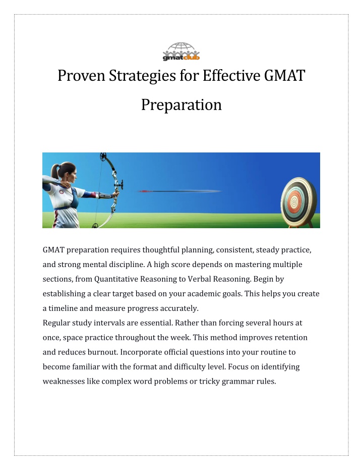 proven strategies for effective gmat