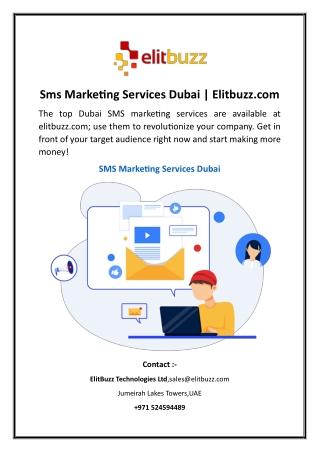Sms Marketing Services Dubai | Elitbuzz.com