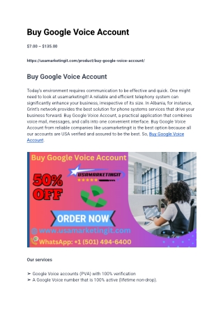 How to Buy Google Voice Account Safely and Effectively