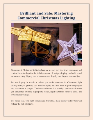 Brilliant and Safe - Mastering Commercial Christmas Lighting