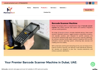 Barcode Scanner Machine by Mantaz Technologies