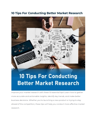 10 Tips For Conducting Better Market Research