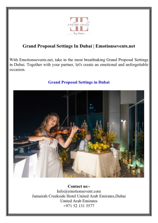 grand proposal settings in dubai emotionsevents