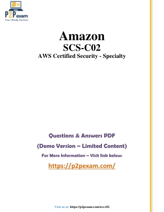 AWS Certified Security SCS-C02 Q&A with Simple PDF Guide