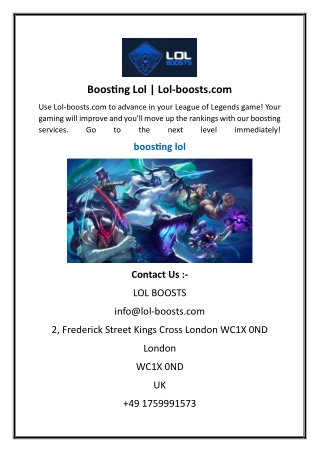 boosting lol lol boosts com
