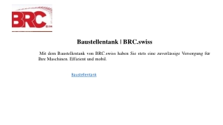 Baustellentank  BRC.swiss