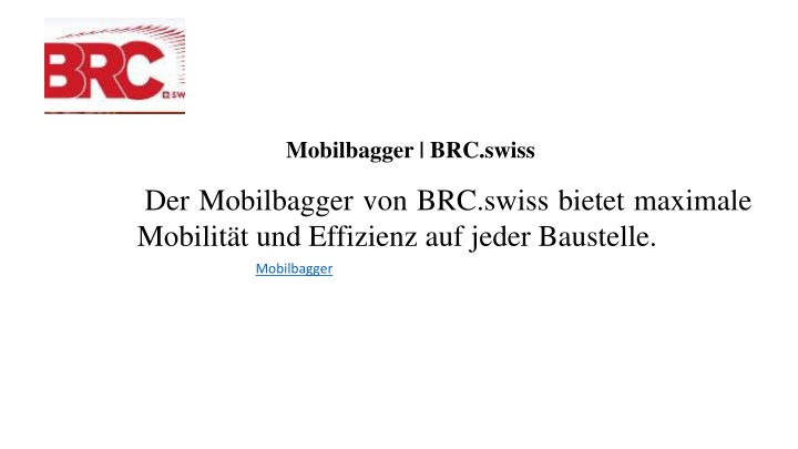 mobilbagger brc swiss