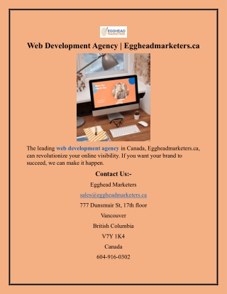 Web Development Agency Eggheadmarketers.ca