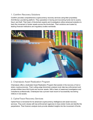 1 coinfirm recovery solutions