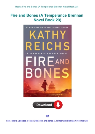 Books Fire and Bones (A Temperance Brennan Novel Book 23)