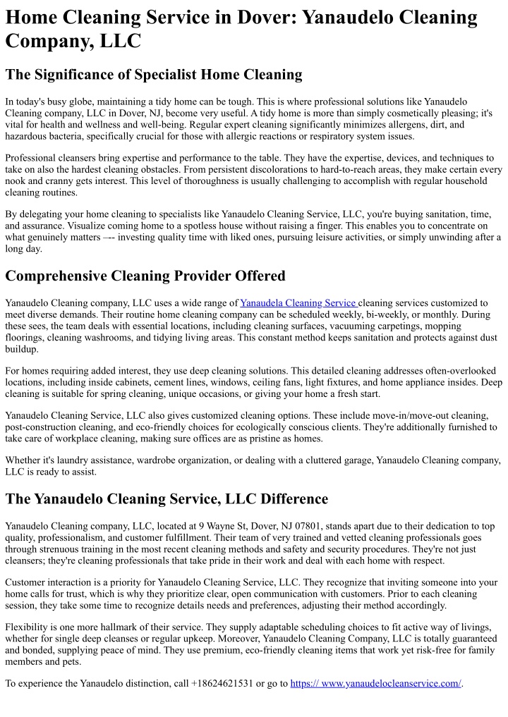 home cleaning service in dover yanaudelo cleaning