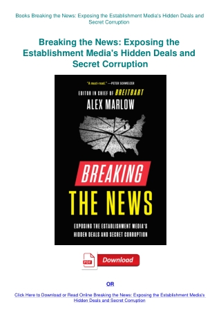 Books Breaking the News Exposing the Establishment Media's Hidden Deals and Secret Corruption