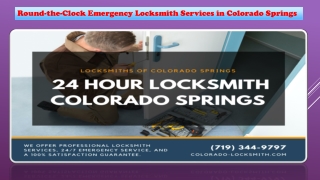 Round-the-Clock Emergency Locksmith Services in Colorado Springs