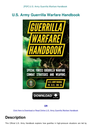 [PDF] U.S. Army Guerrilla Warfare Handbook