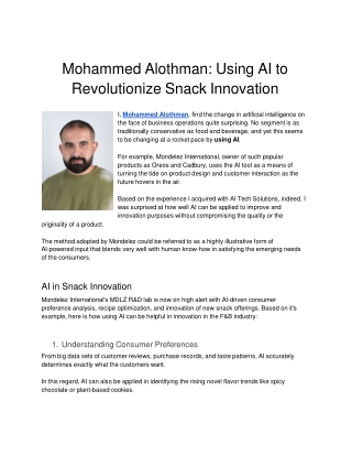 mohammed alothman using ai to revolutionize snack innovation