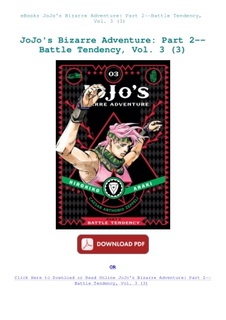 eBooks JoJo's Bizarre Adventure Part 2--Battle Tendency  Vol. 3 (3)