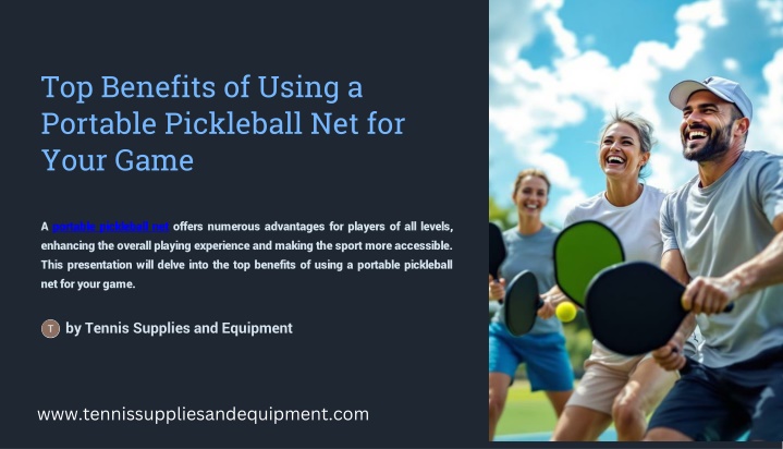 top benefits of using a portable pickleball