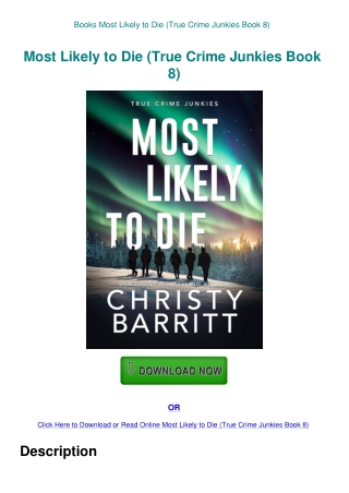 Books Most Likely to Die (True Crime Junkies Book 8)