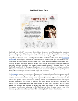 kuchipudi dance form