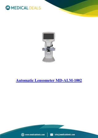 automatic lensometer md alm 1002