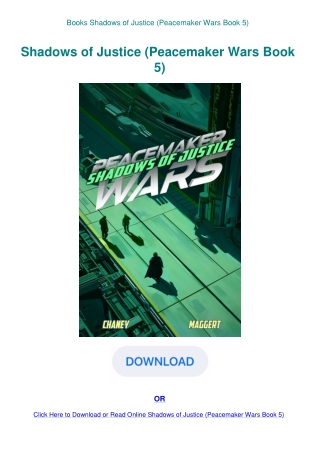 Books Shadows of Justice (Peacemaker Wars Book 5)