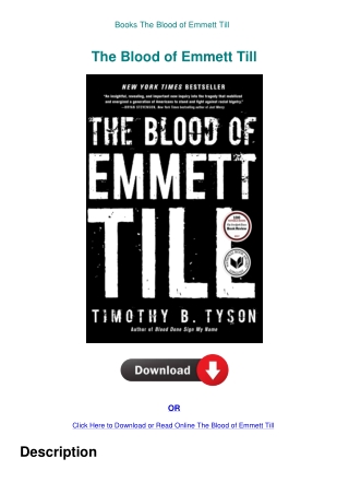 Books The Blood of Emmett Till