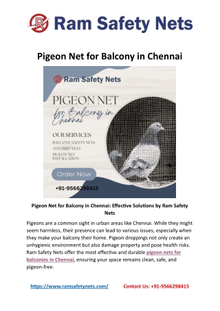 Pigeon Net for Balcony in Chennai